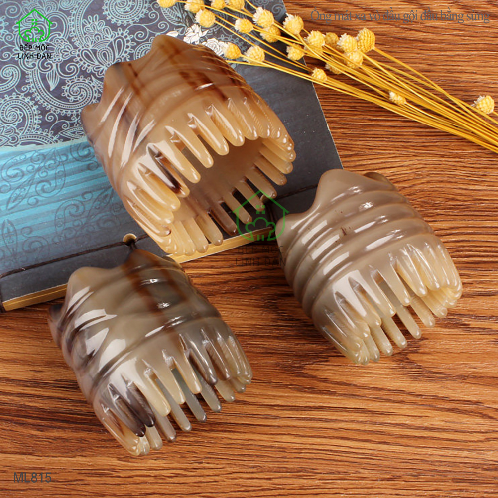 Ống Mát Xa Vò Đầu Gội Đầu Bằng Sừng - Thư Giãn Giúp Lưu Thông Máu [ML815]