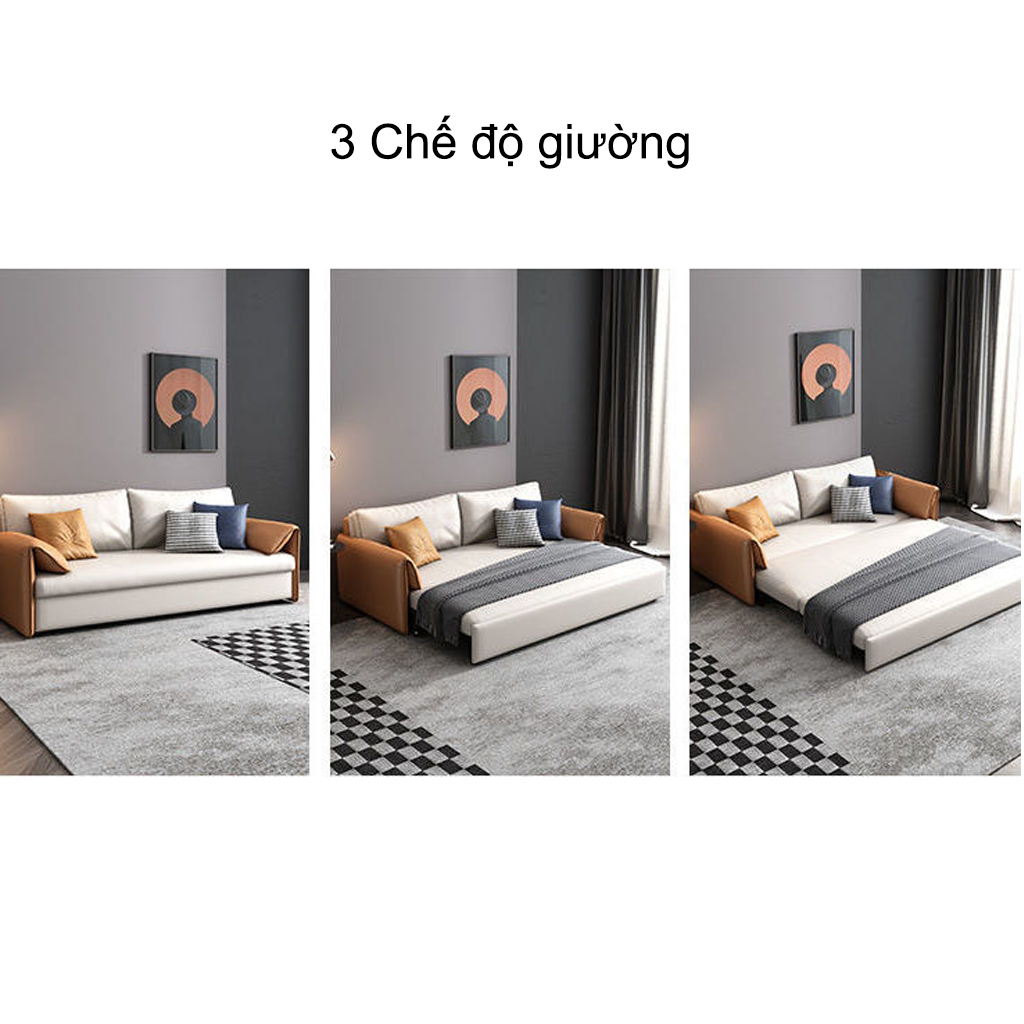 Ghế Sofa Bed, Sofa Giường Kéo Thông Minh Đa Năng HGP Bảo Hành 5 Năm Với Khung Sắt Chống Gỉ Cao Cấp Màu Tùy Ý HGK-41