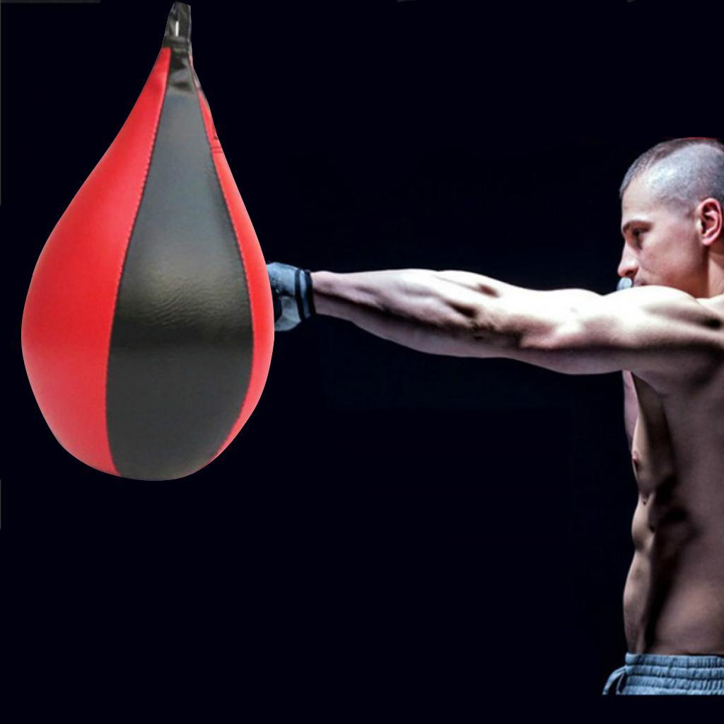 Speed Ball Training Punching Bag Boxing MMA Pear Shaped Exercise Ball Equip.