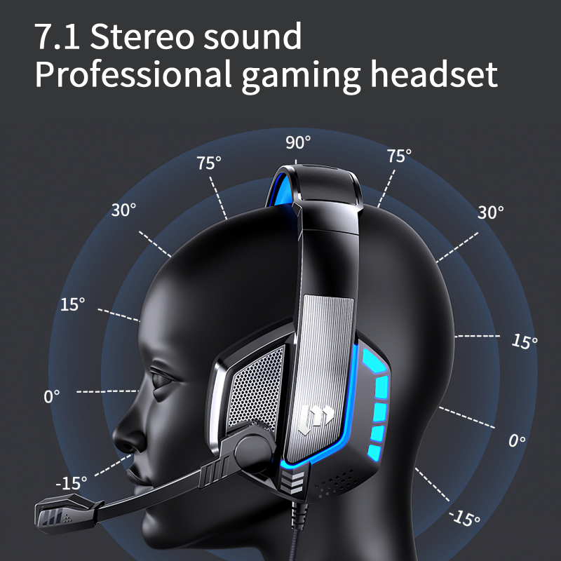 MC GH152 - Tai nghe gaming chuyên nghiệp có dây, có micrô cho máy tính PS4 PS5 Xbox One, Âm thanh nổi