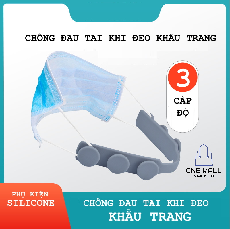 Combo 4 Phụ kiện Silicone chống đau tai khi đeo khẩu trang lâu dài. Model:081S, Xuất xứ Hàn Quốc