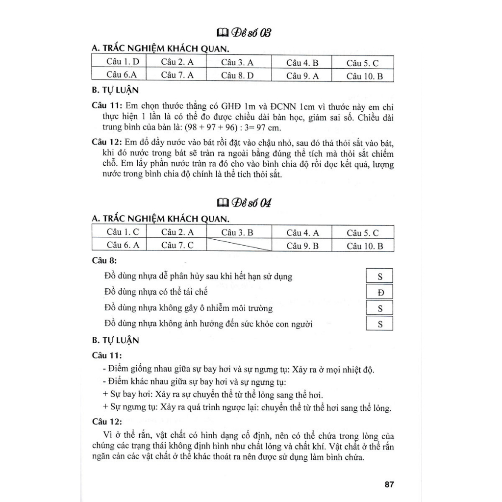 Sách - Đề Kiểm Tra Khoa Học Tự Nhiên 6 (Dùng Kèm SGK Kết Nối Tri Thức Với Cuộc Sống) (HA)