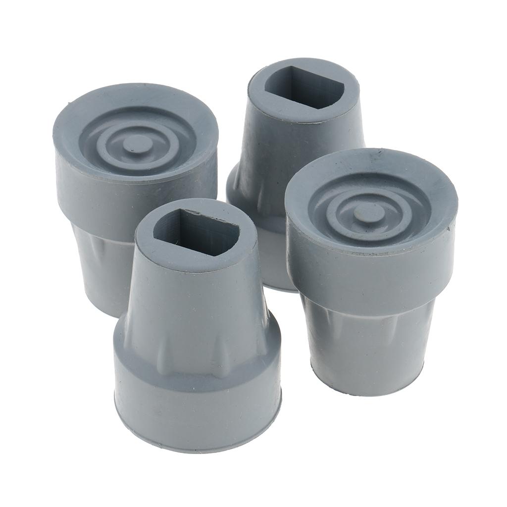 Trekking Pole Hiking Walking Stick Tips Anti-skid Cane Crutch End Feet 4Pcs