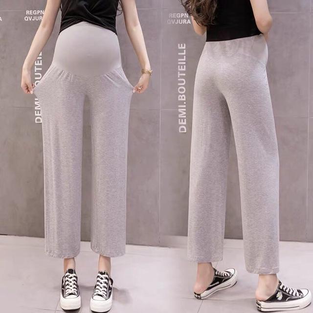 Quần bầu ống rộng thun mềm siêu mát