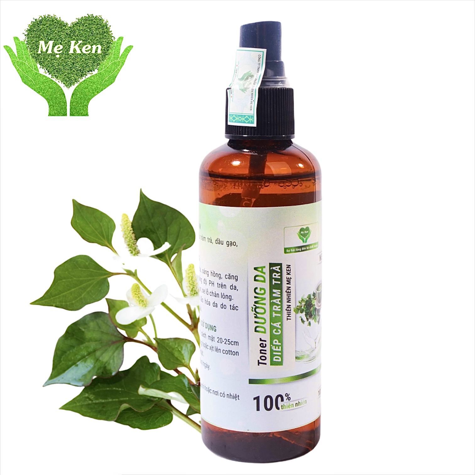 TONER DƯỠNG DA DIẾP CÁ TRÀM TRÀ THIÊN NHIÊN MẸ KEN 100ML - giảm viêm mụn. mờ thâm mụn