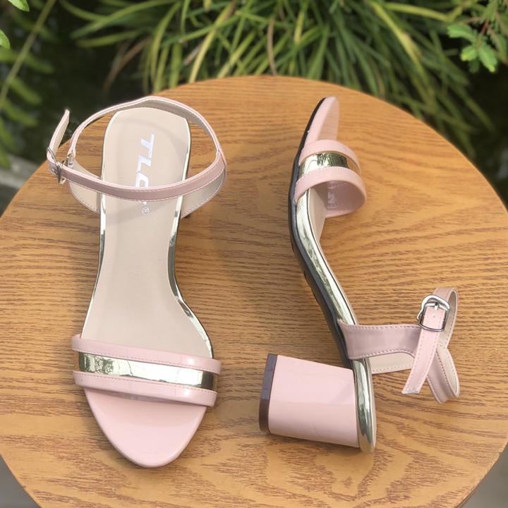 TLG Sandal cao gót viền đồng hot trend 2020 trẻ trung năng động 20825