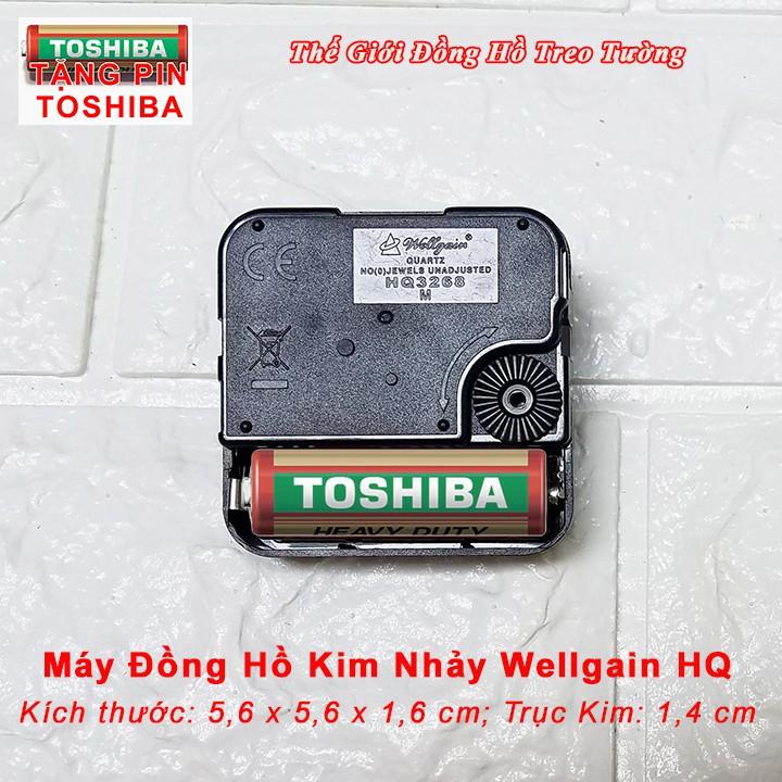 Máy Đồng Hồ WELLGAIN KIM NHẢY Cao Cấp – Bộ KIM ĐẠI (19.5 x 14.5 x 11.5) - Tặng Pin AA Vỏ Nhôm - Bảo Hành 1 Năm