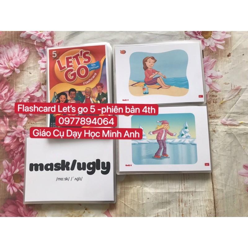 Flashcards Let’s go 5- phiên bản 4- Thẻ ép plastics bền đẹp