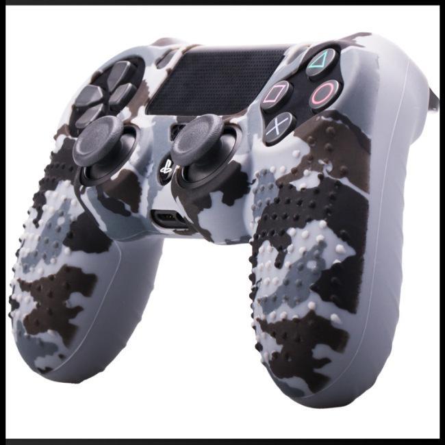 Vỏ Silicone Mềm Họa Tiết Rằn Ri Bảo Vệ Tay Cầm Chơi Game PS4 4