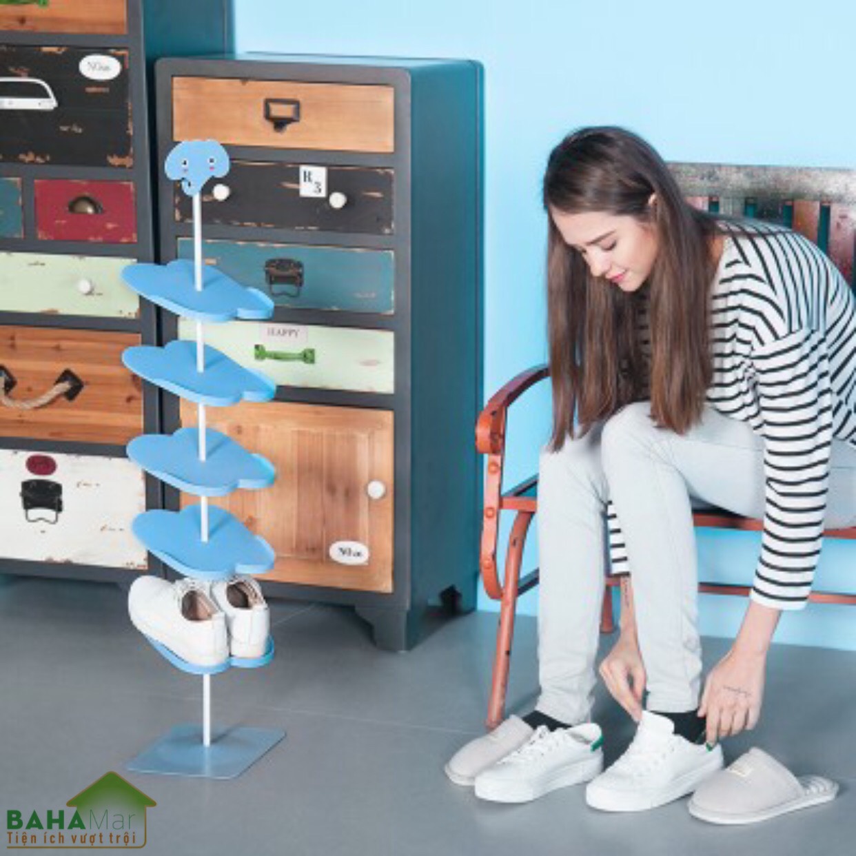 KỆ ĐỂ GIÀY DÉP ĐỨNG TIẾT KIỆM KHÔNG GIAN "BAHAMAR" Kệ để giày dép đứng di động, tiết kiệm không gian để giày dép có thể dùng trang trí tạo sinh động cho ngôi nhà