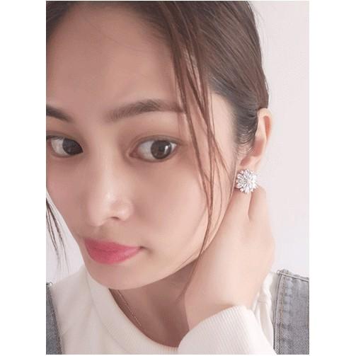 BÔNG TAI TRÒN ĐÍNH ĐÁ MIX BI CHUẨN BẠC TA