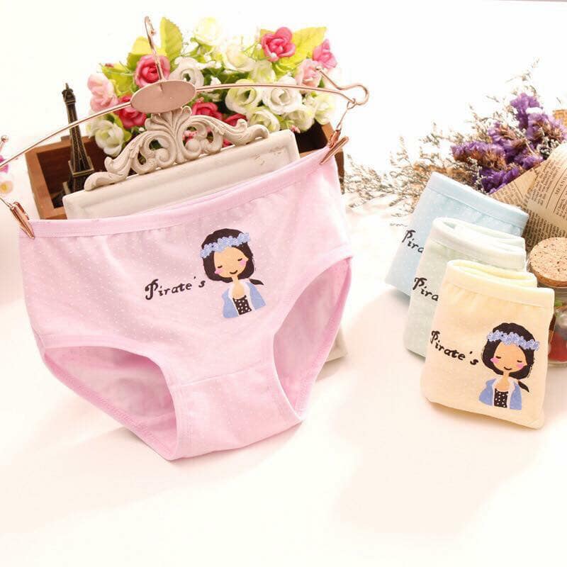 Quần chip tam giác bé gái set 4 cái 4 màu nhiều mẫu