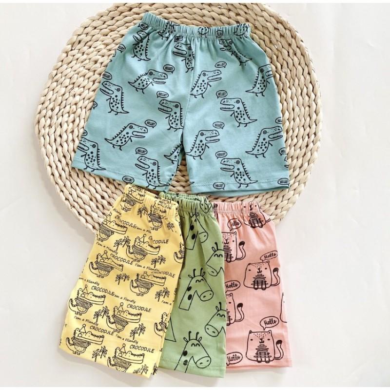 Bộ cộc tay cotton Minky mom hoạ tiết ngộ nghĩnh cho bé