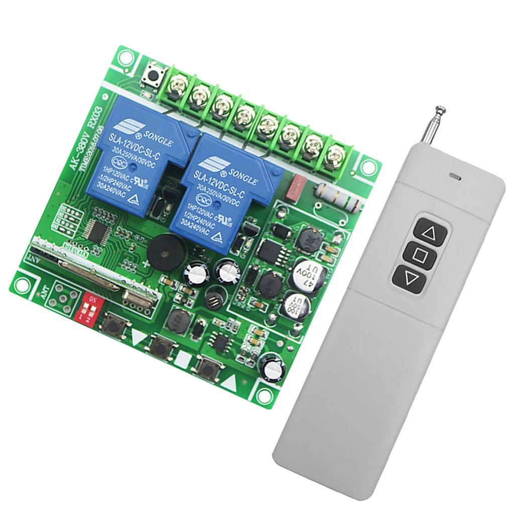 12V-48V 3000m Wireless Remote Control 2 Channel 433mhz Light Switch Module