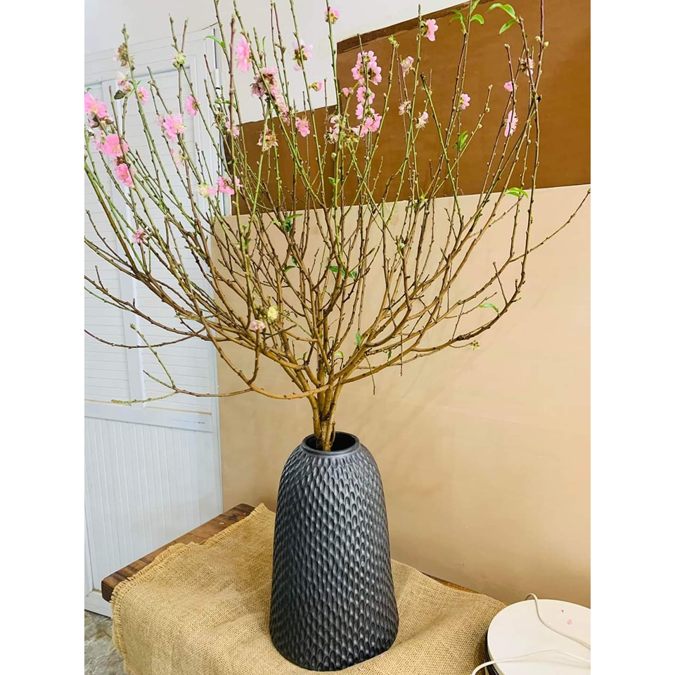Bình hoa chuông dáng hạt mưa cao 33cm gốm sứ Bát Tràng cao cấp