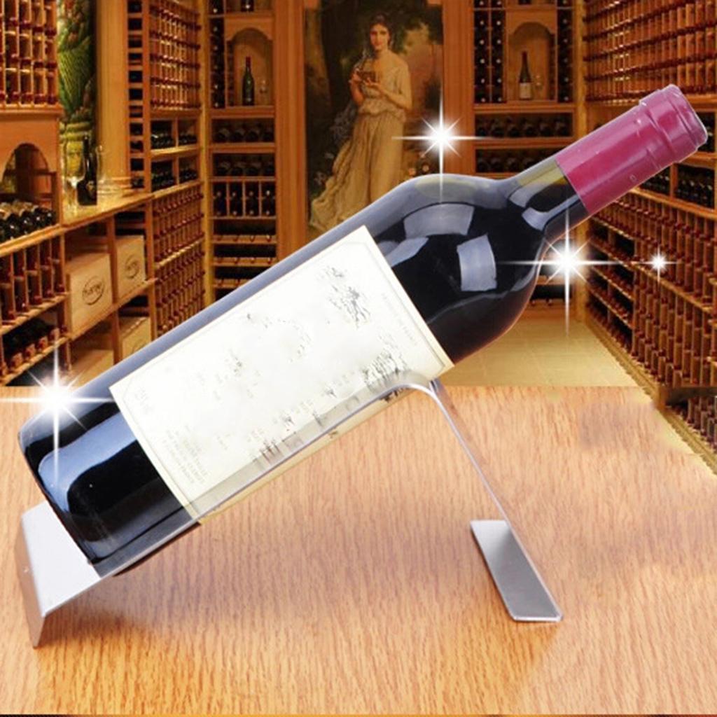 Stainless Steel Wine Rack Decoration Simple Red Wine Bottle Display Holder
