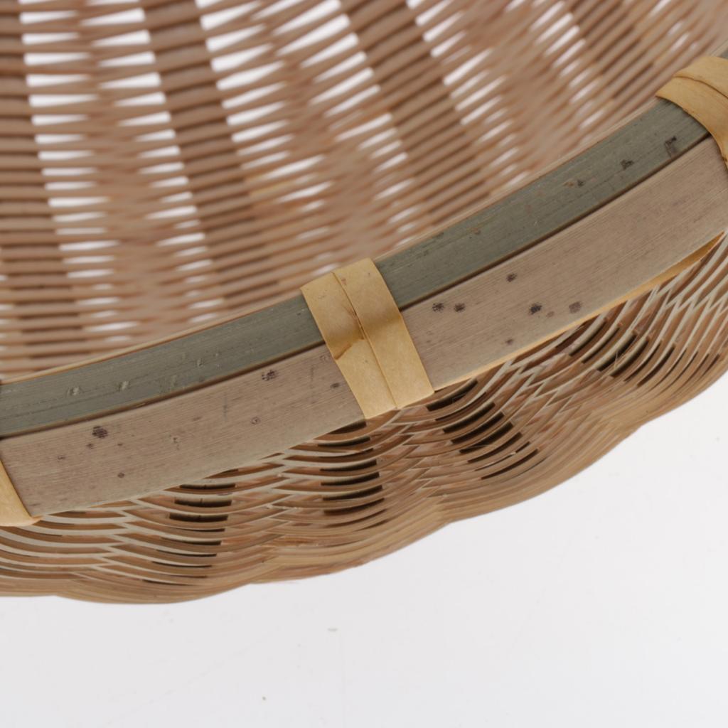 Handmade Bamboo Weaved Basket Stackable Handicrafts