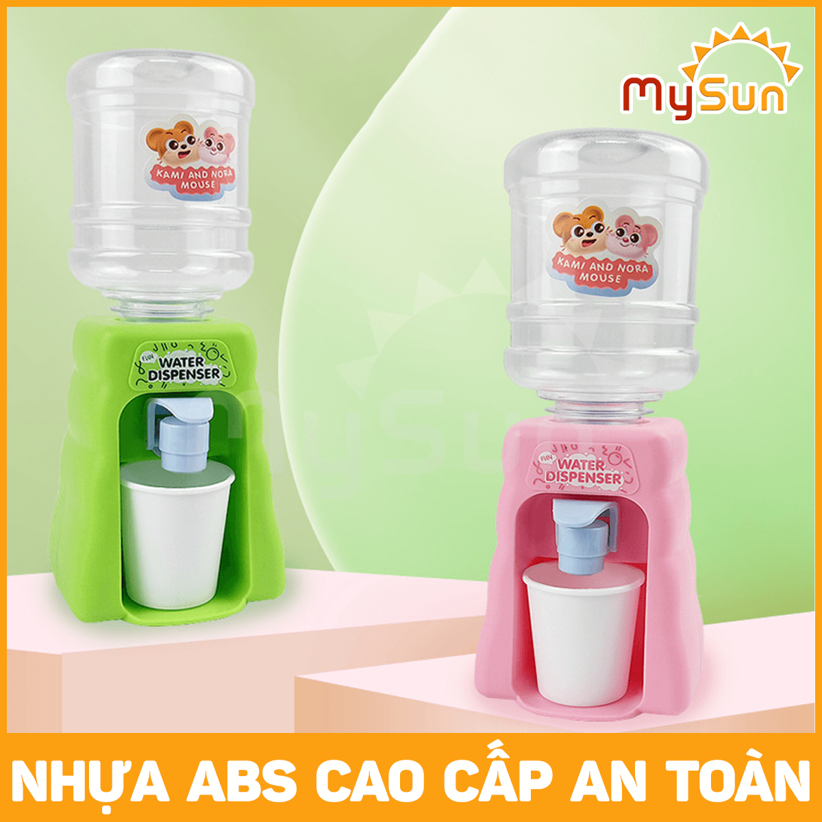 Đồ chơi bình nước mini cho bé cute dễ thương bằng nhựa giá rẻ MySun