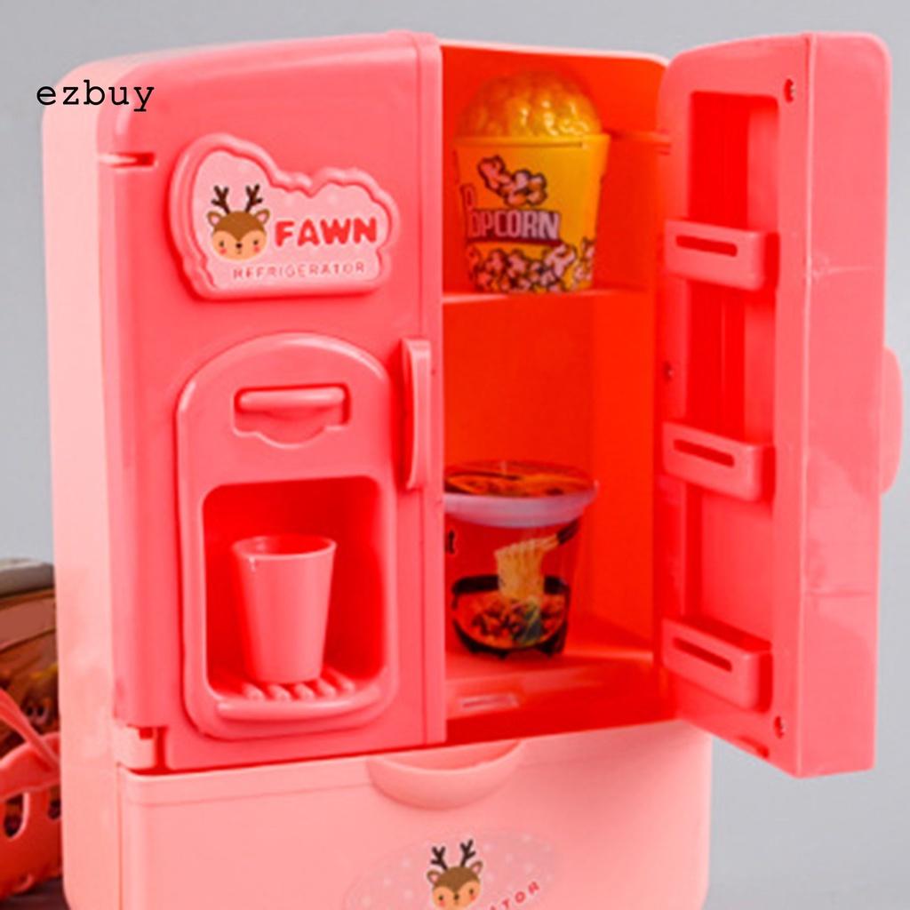 Bộ đồ chơi bàn ghế tủ lạnh nhiều màu sắc giáo dục sớm cho bé
