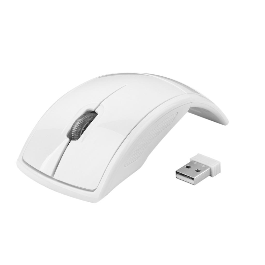 Laptop 2.4G Wireless Foldable Arch Optical Mouse/Mice + USB Receiver 2Pcs