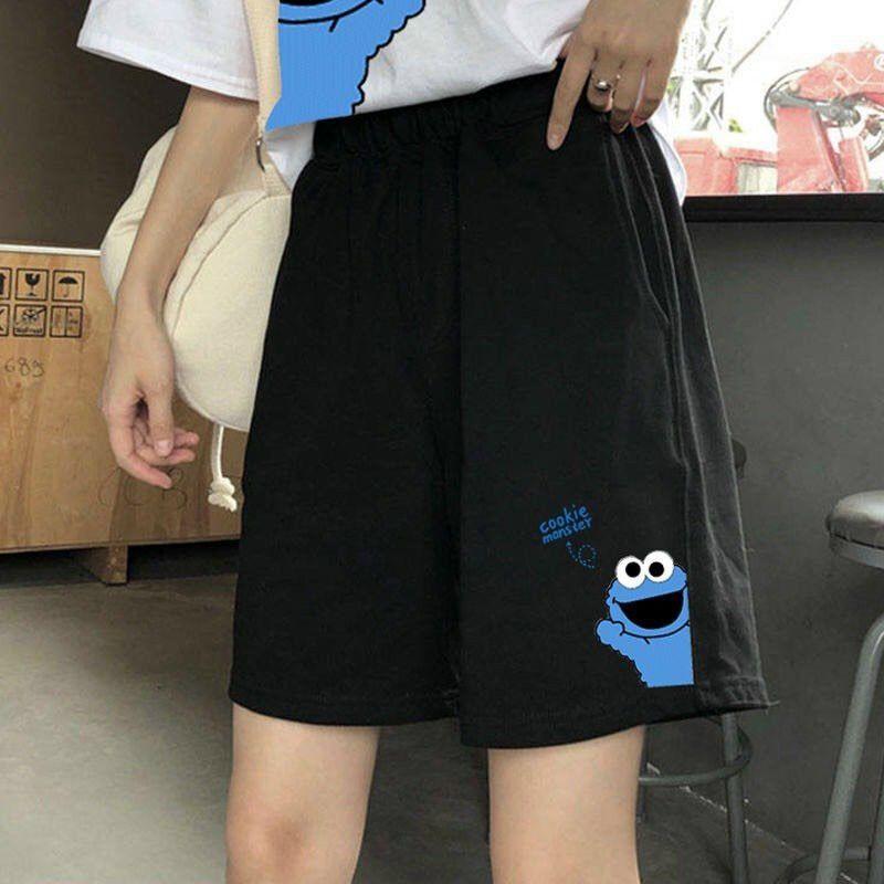 Đồ mặc nhà, đồ bộ hè, đồ đôi thể thao unisex nam nữ in hoạt hình gồm quần và áo thời trang teen có video ảnh thật