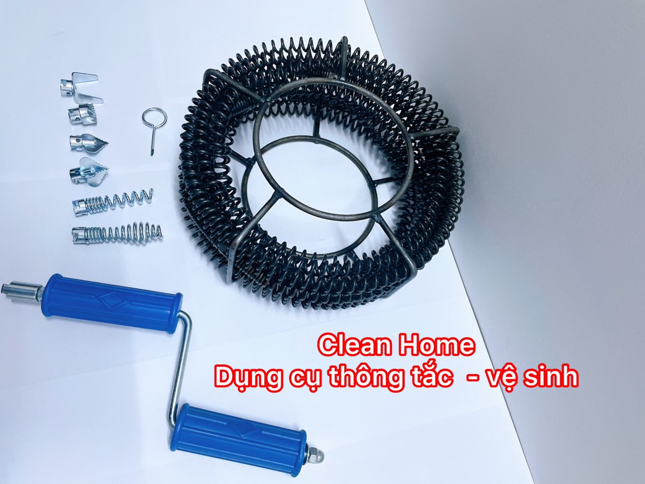 Dây Thông Tắc Cống Lò Xo Phi 16 Dùng Tay Quay