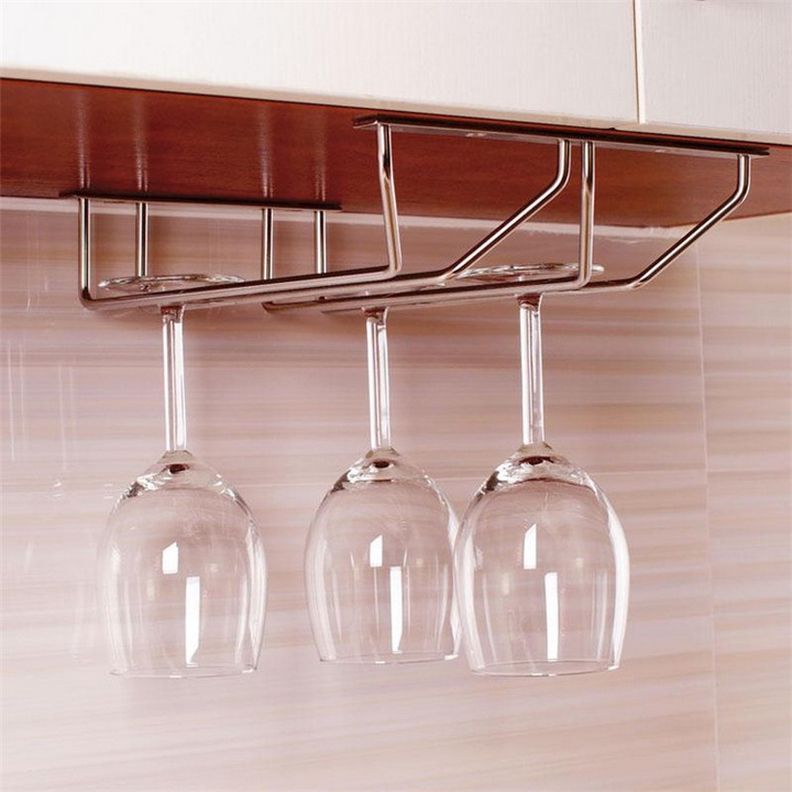 Giá Treo Ly Gắn Tủ Chạn Bằng Inox Tiện Dụng