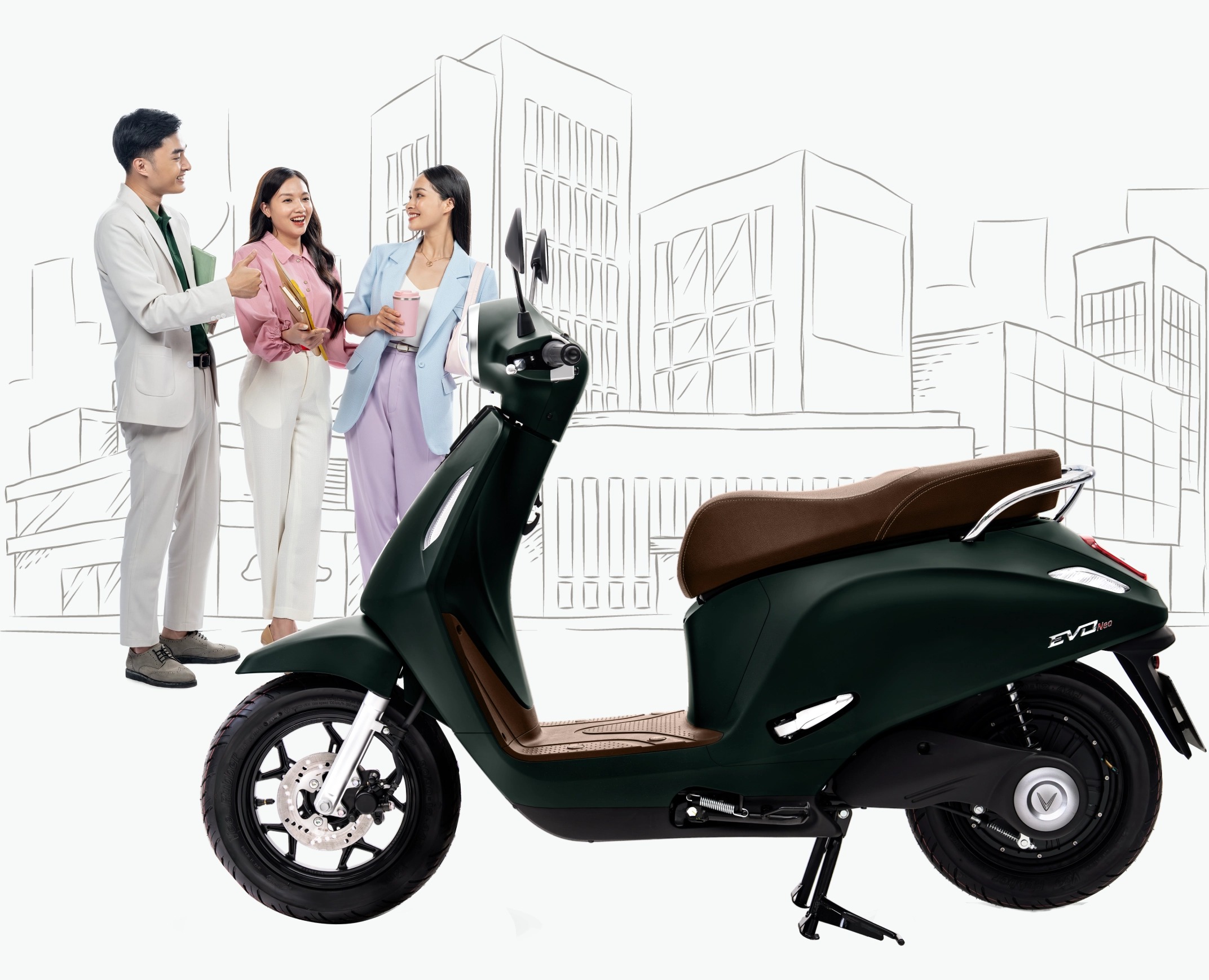 Xe Máy Điện VinFast Evo Neo - Di chuyển phong cách, Quãng đường 117km