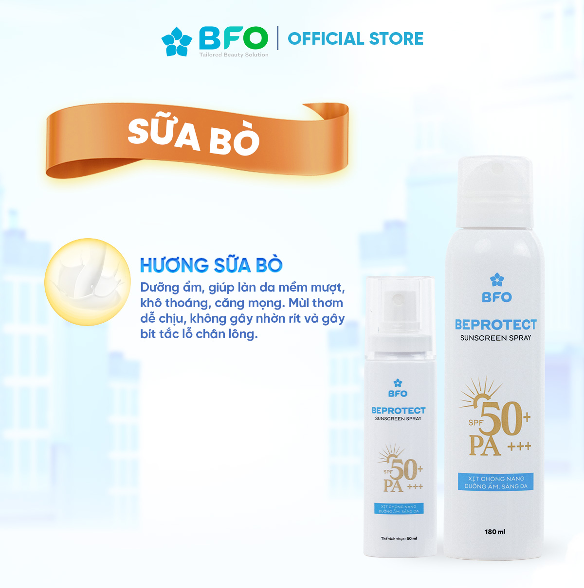 Xịt Chống Nắng Bảo Vệ Hoàn Hảo Dưỡng Da Nâng Tone Beprotect SPF 50 PA++++