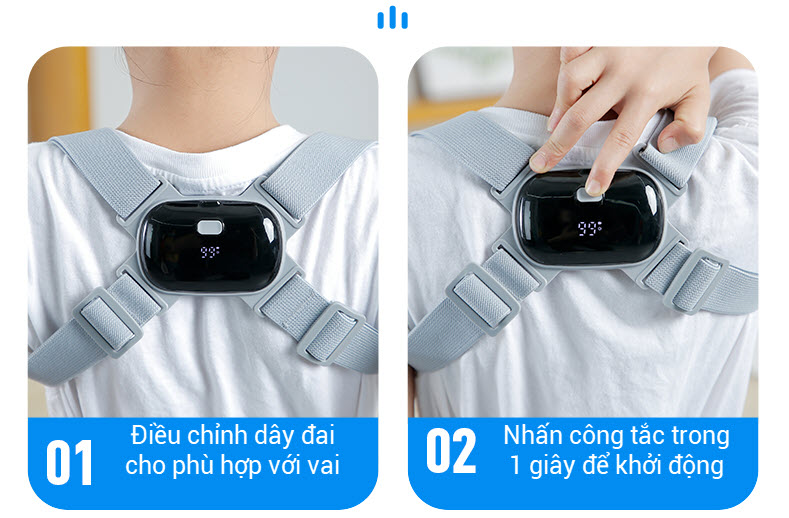 Đai Chống Gù Lưng Rung Nhật Bản, dành cho trẻ em, học sinh, trẻ nhỏ