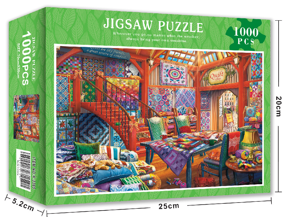 Bộ Tranh Ghép Xếp Hình 1000 Pcs Jigsaw Puzzle (Tranh ghép 70*50cm) Cửa Hàng Chăn Bông Bản Thú Vị Cao Cấp