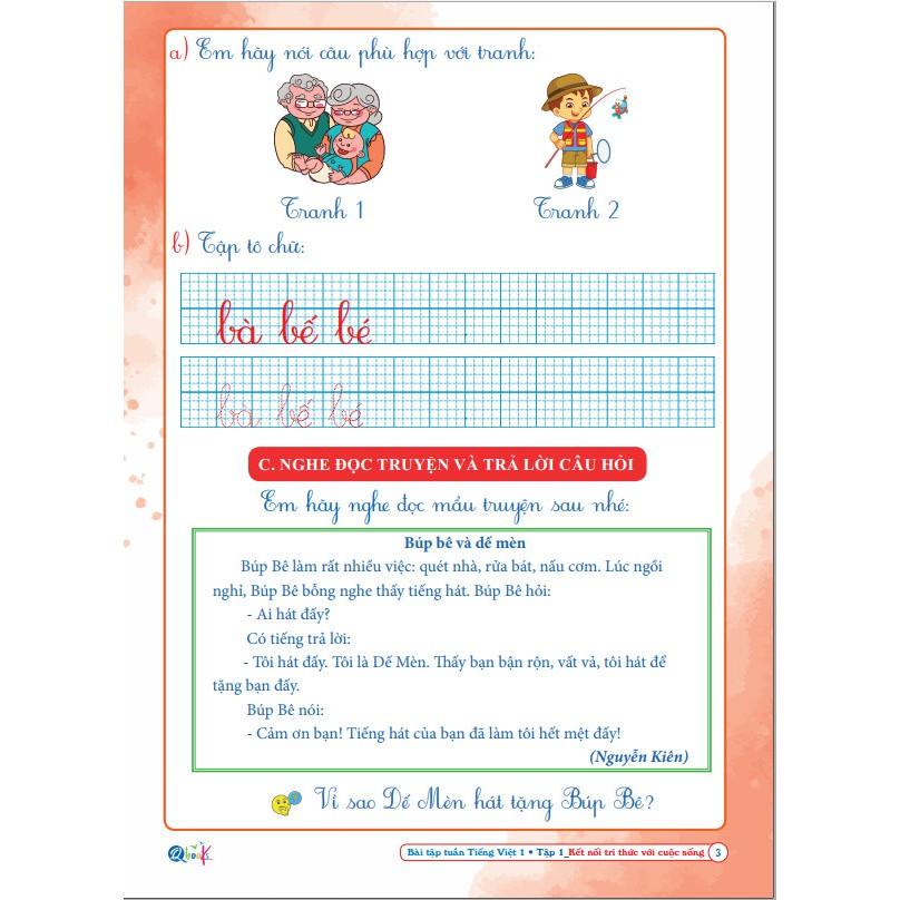 Sách - Bài Tập Tuần Tiếng Việt 1 - Kết Nối Tri Thức Với Cuộc Sống - Tập 1