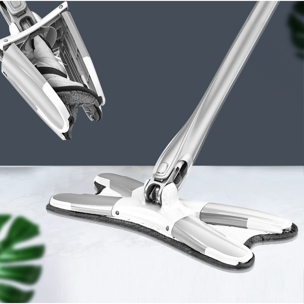 Chổi Lau Nhà Xoay 360 Độ Chữ X, Gấp Gọn Kéo Dài 1M4 Lau Sàn Siêu Sạch Siêu Thấm, Vắt Sạch Dễ Dàng