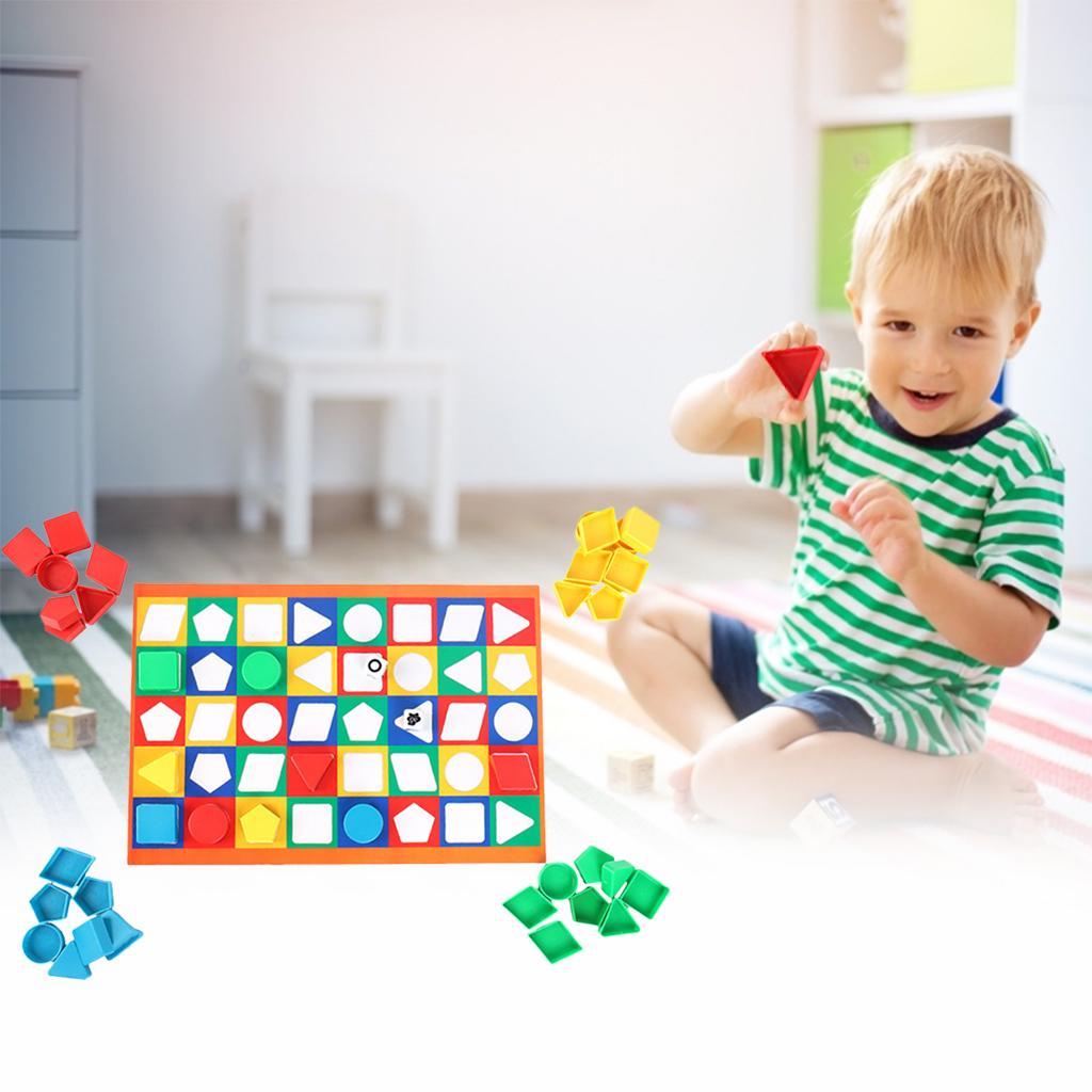 Montessori Matching Game DIY Brain Teaser Irregular Kids Early Gift