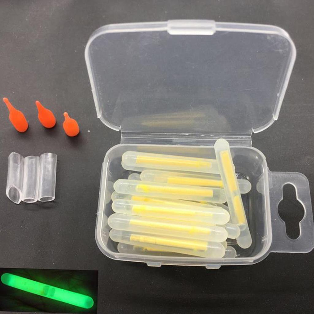 2-4pack 15pcs Night Fishing Light Luminous Glow Sticks Fishing Rod Light