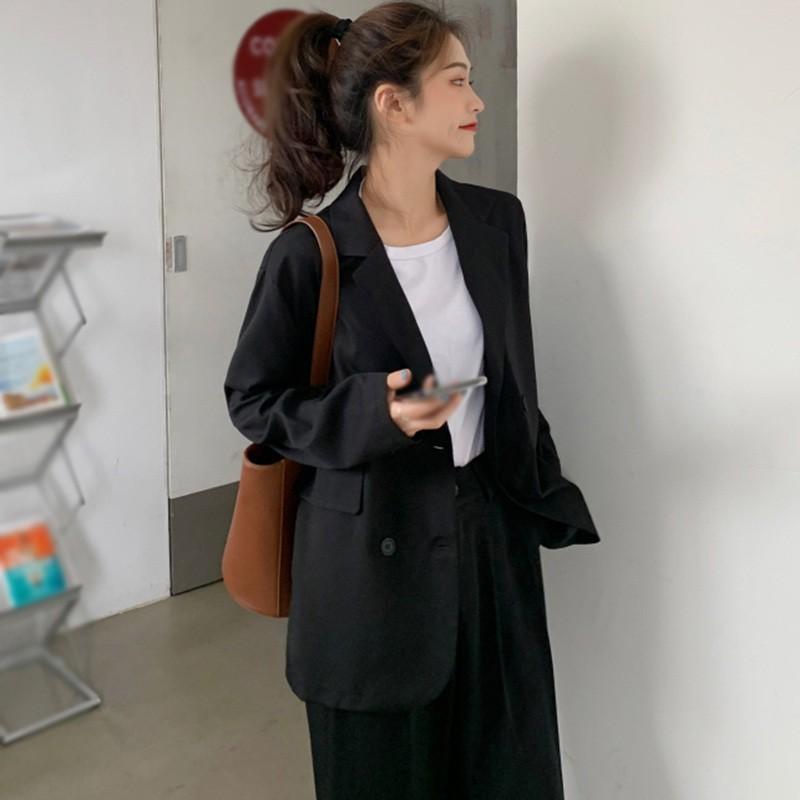 Áo Blazer nữ 1 lớp - kiểu áo Vest nữ khoác ngoài 2 túi dán phong cách Hàn quốc - chất vải đẹp