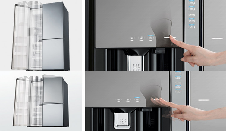 Tủ lạnh Hitachi R-FM800AGPGV4X chạm mở cửa