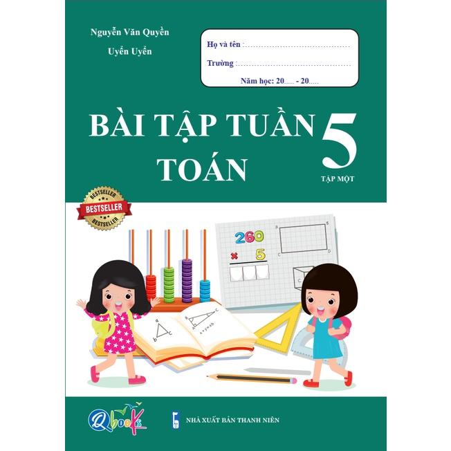 Sách - Combo Bài Tập Tuần và Đề Kiểm Tra Lớp 5 - Môn Toán và Tiếng Việt Học Kì 1 (4 cuốn)