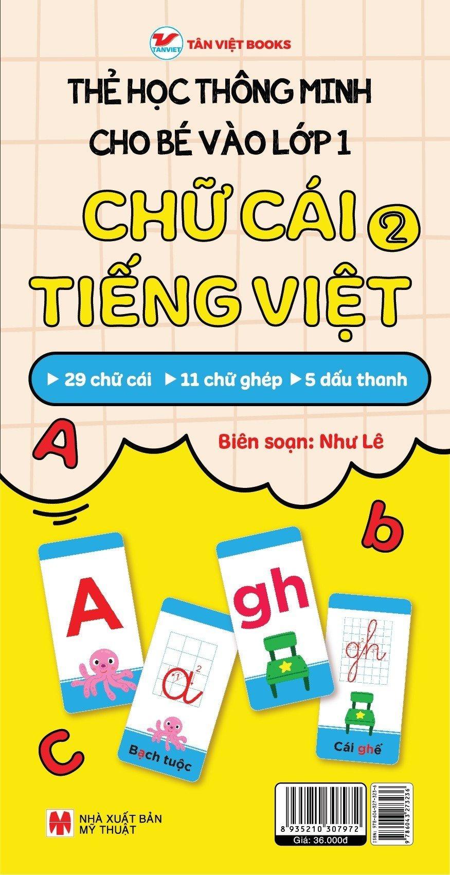 Sách - Thẻ Học Thông Minh Cho Bé Vào Lớp 1 - Chữ Cái Tiếng Việt 2 (Tái Bản 2025)