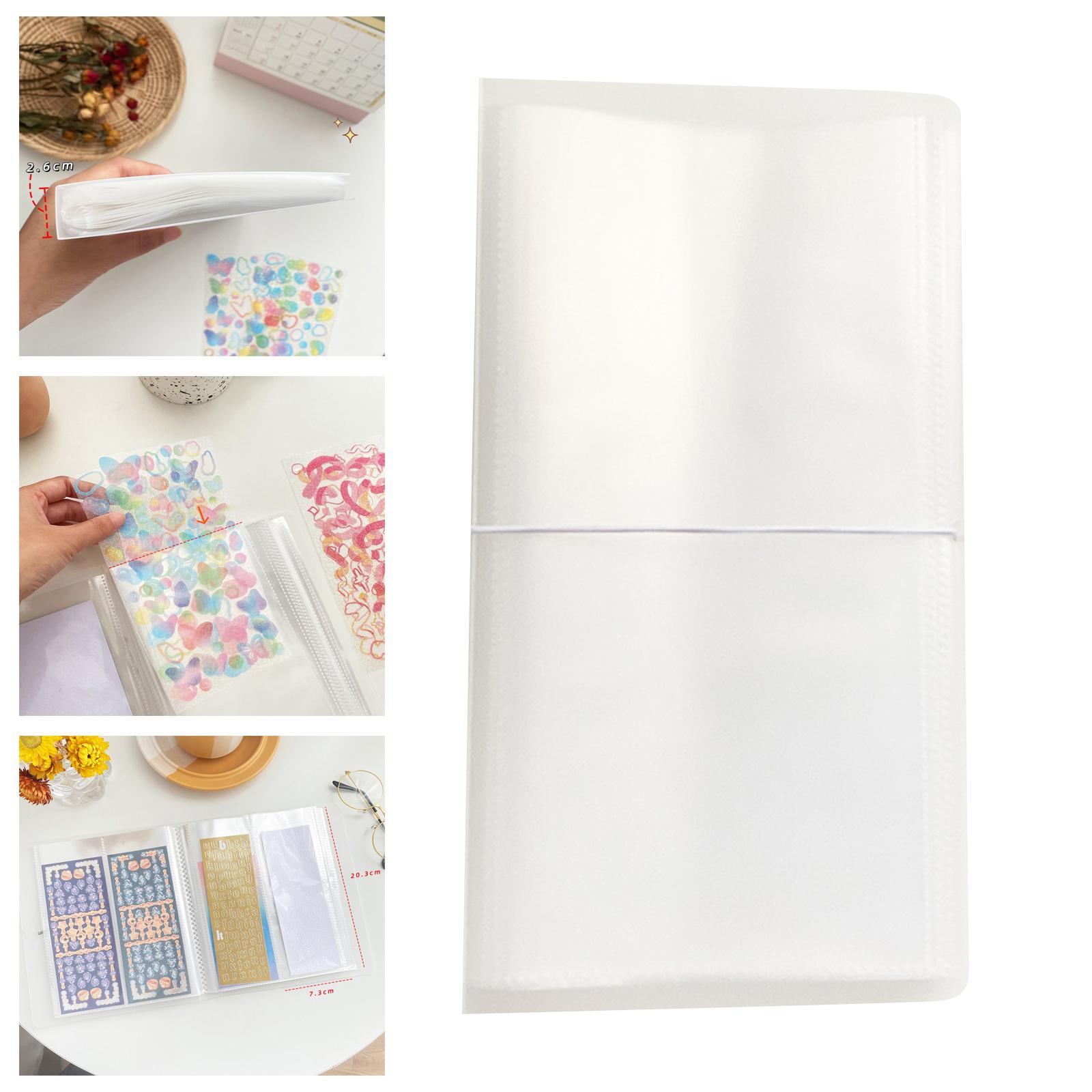 Portable Sticker Storage Book Holder Photo Album Pocket 26.4x14.1cm