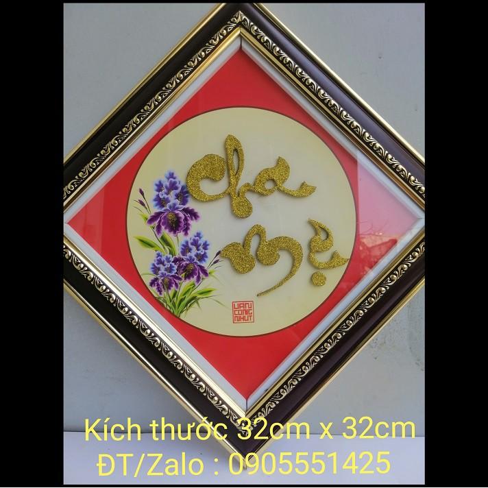 Thư pháp CHA MẸ chữ 3D. Quà tặng mừng thọ,sinh nhật cha mẹ. Quà biếu tết.