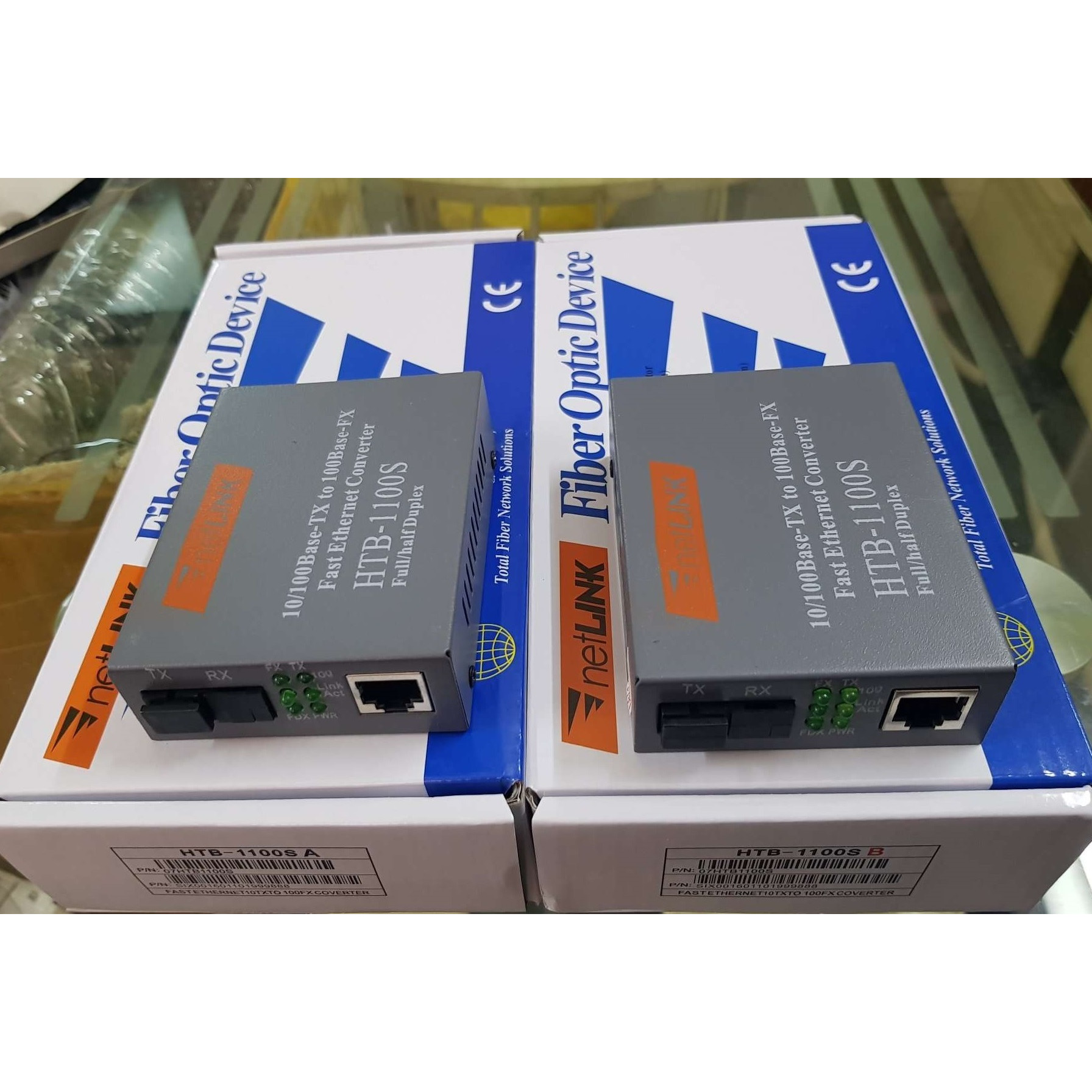 Bộ chuyển đổi quang điện 100MB Netlink 1 sợi quang 25Km Single mode HTB 1100S - Hàng nhập khẩu