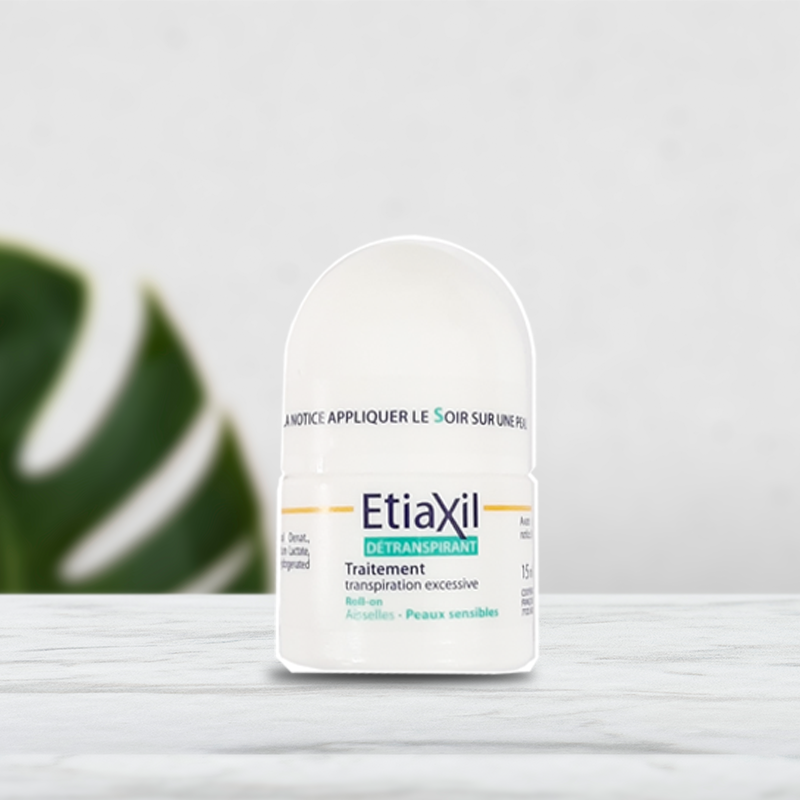 Lăn Khử Mùi Etiaxil Détranspirant Traitement Aisselles Peaux Sensibles 15ml + Tặng 1 Băng Đô Tai Mèo Xinh Xắn