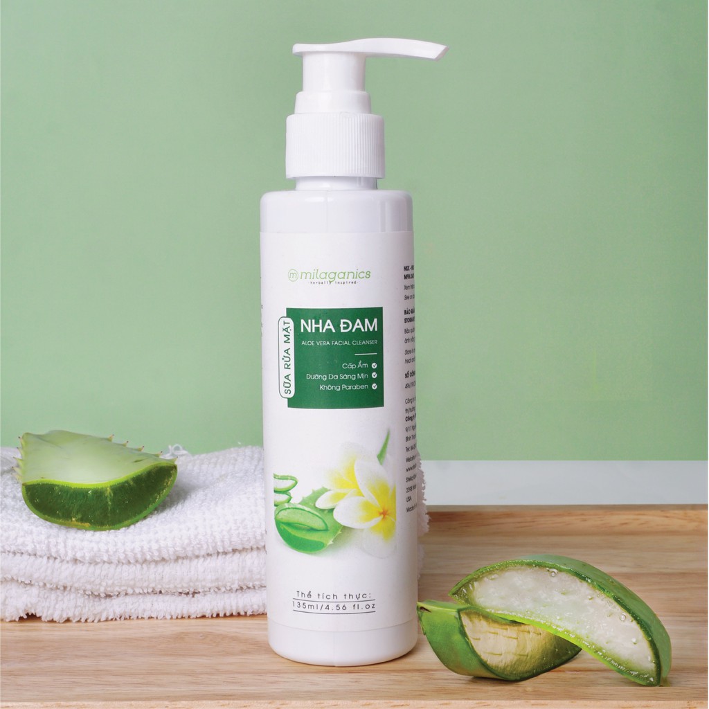 Sữa rửa mặt nha đam Milaganics 30ml