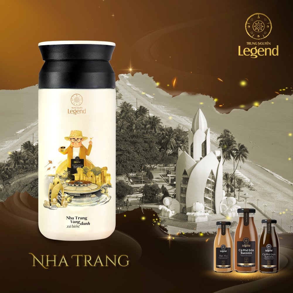 Bình giữ nhiệt &quot;Tinh hoa đất Việt&quot; Trung Nguyên Legend 350ml - Nha Trang