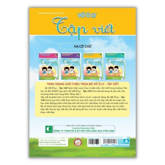 Vở Ô Ly Tập Viết: Chữ Cái, Chữ Thường, Hạ Cỡ Chữ , Mẫu Chữ Cỡ Nhỏ - Theo Chuẩn Chương Trình SGK Mới