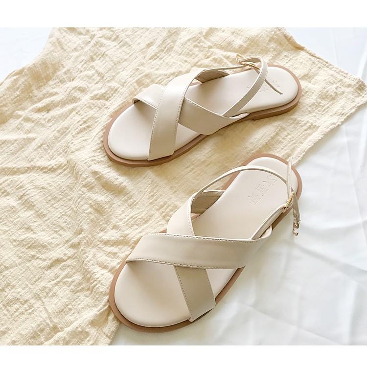 Sandal Nữ Màu Kem Hàng Đẹp Mã L_CS15