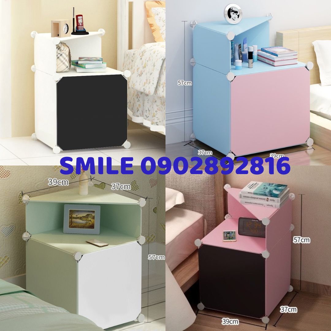 Tủ đầu giường, kệ tủ, tủ nhựa đựng quần áo và đồ dùng cá nhân tiện lợi