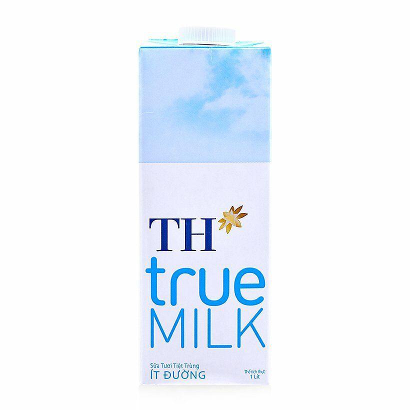 Thùng 12 hộp sữa tươi tiệt trùng Ít Đường TH True Milk 1L/ hộp