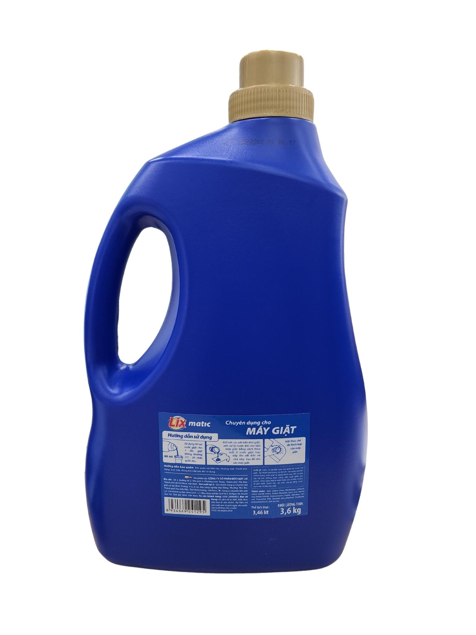 Nước giặt Lix Matic hương nước hoa 3.6Kg NGM40 - Dành cho máy giặt cửa trước
